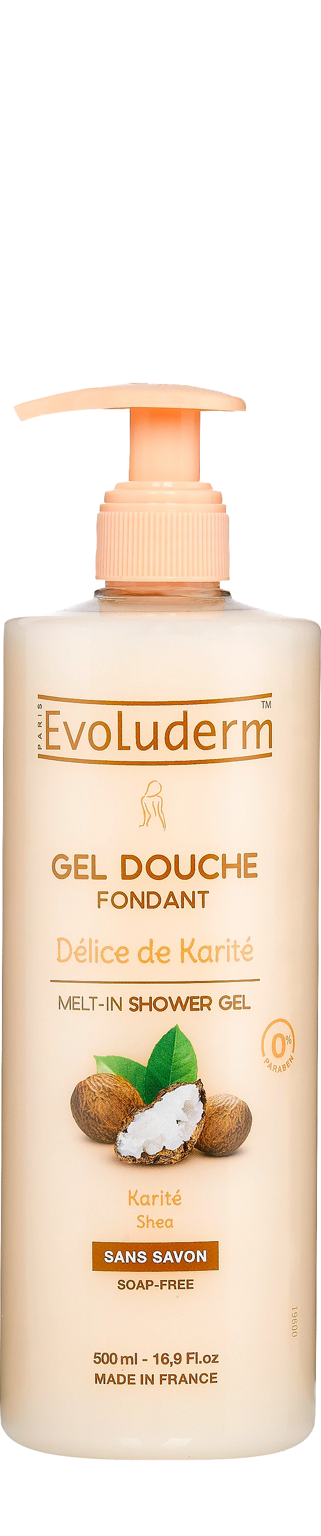 Délice 乳木果沐浴露，500ml - EVOLUDERM