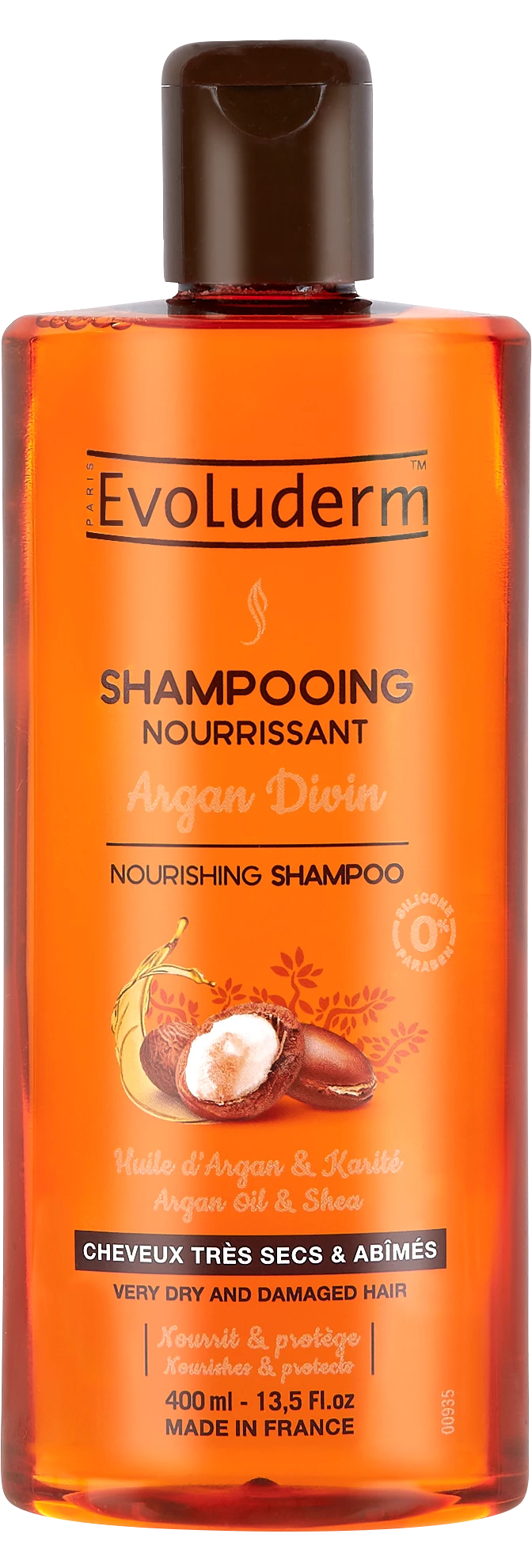 Champú Argán Divin, 400ml - EVOLUDERM