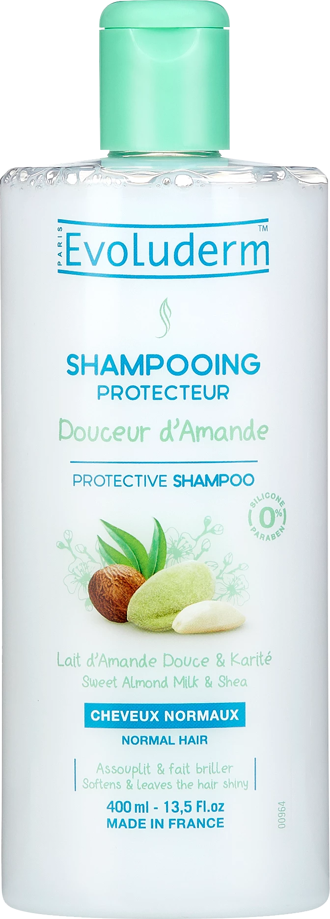 Shampooing Douceur Amande, 400ml - EVOLUDERM