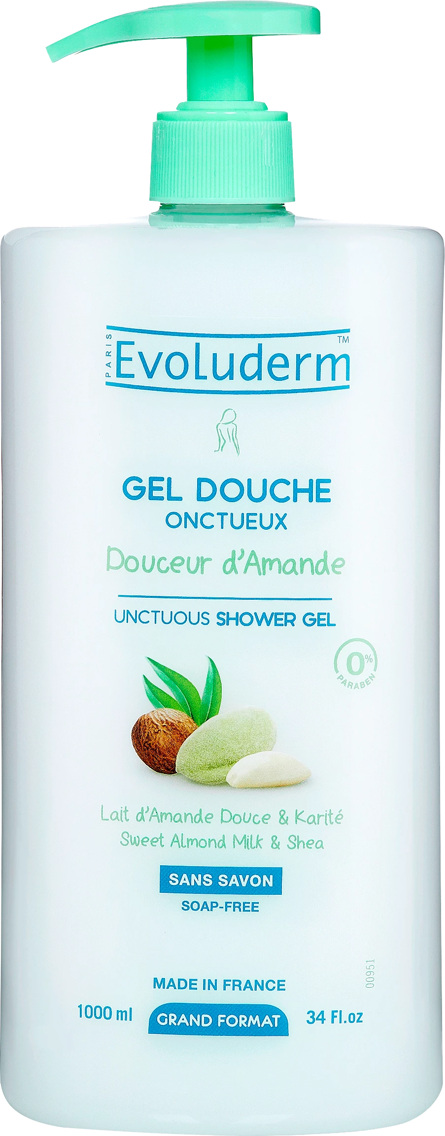 Grossiste Gel Douche Onctueux Douceur D'amande 1l Evoluderm