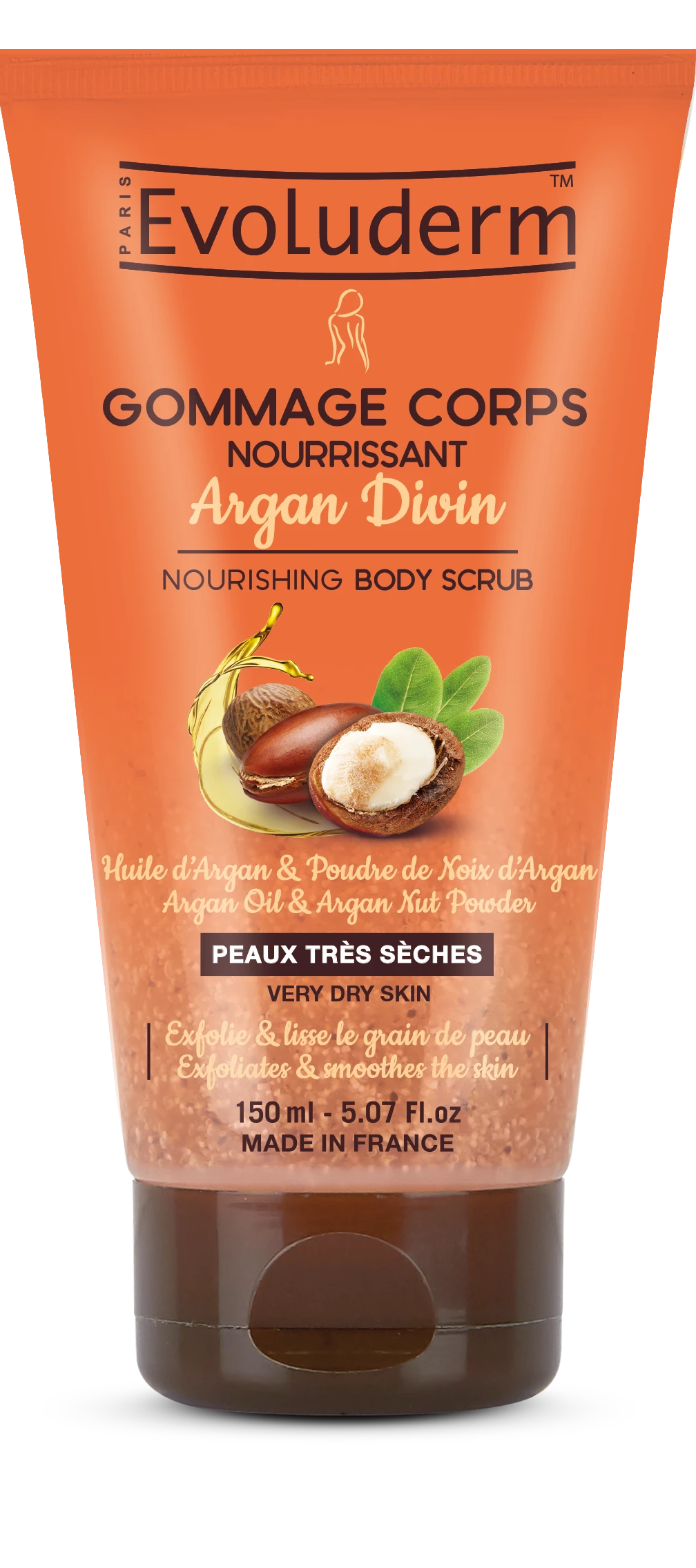 Argan Divin Nourishing Body Scrub, 150ml - EVOLUDERM