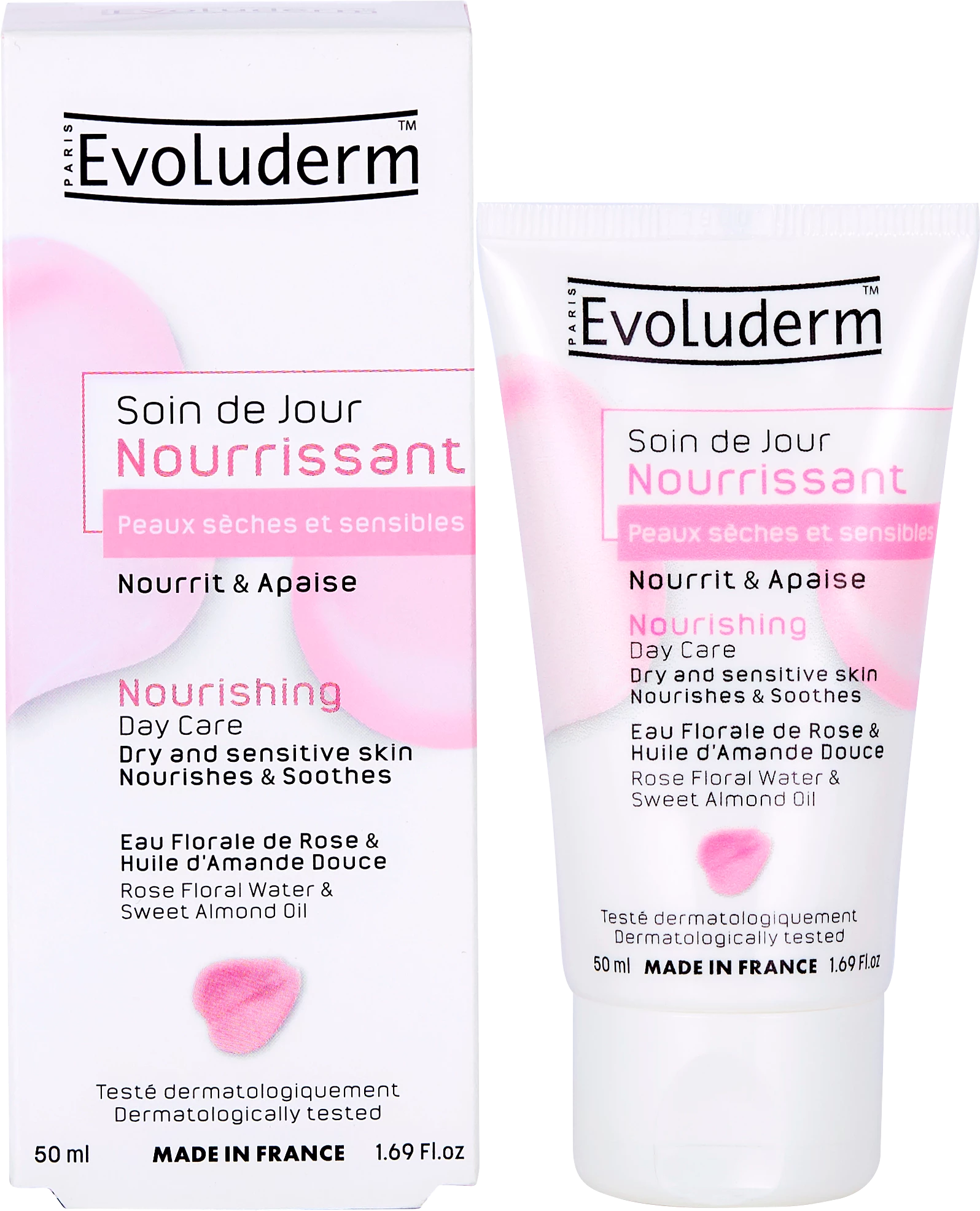 Nourishing Day Care for Dry and Sensitive Skin 50ml - Evoluderm
