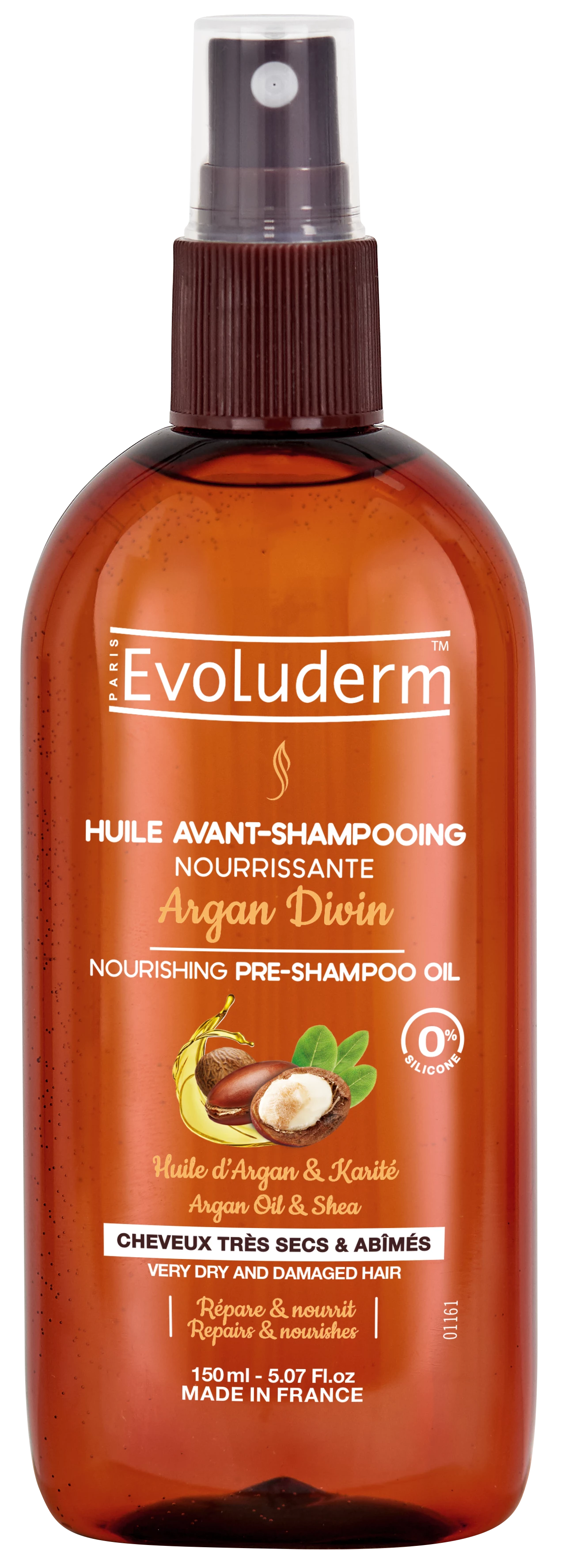Huile Avant-shampoing Nourrissante Argan Divin 150ml - Evoluderm