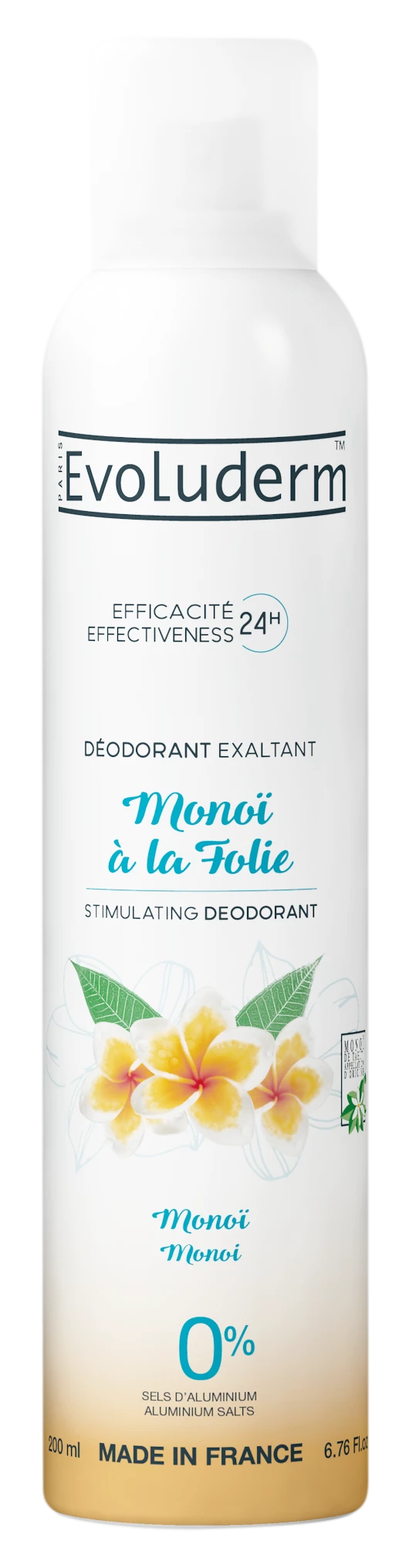 Monoi-Deodorant à la Folie Monoï, 200 ml - EVOLUDERM