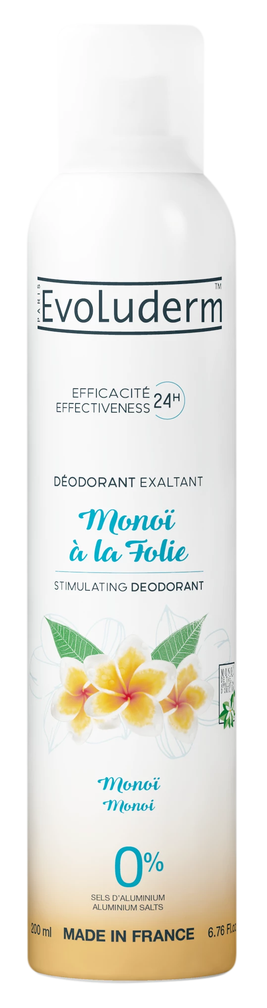 Monoi Exhilarating Deodorant à La Folie 200ml - Evoluderm