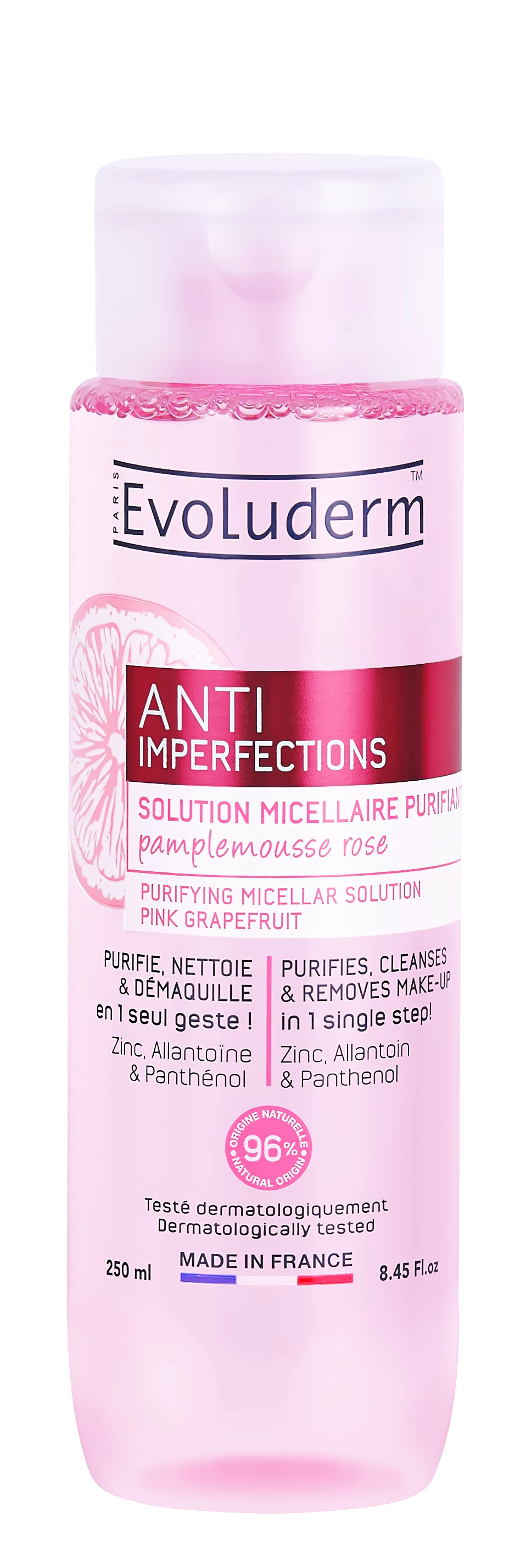 Solution Micellaire Purifiante Anti-imperfections 250ml - Evoluderm