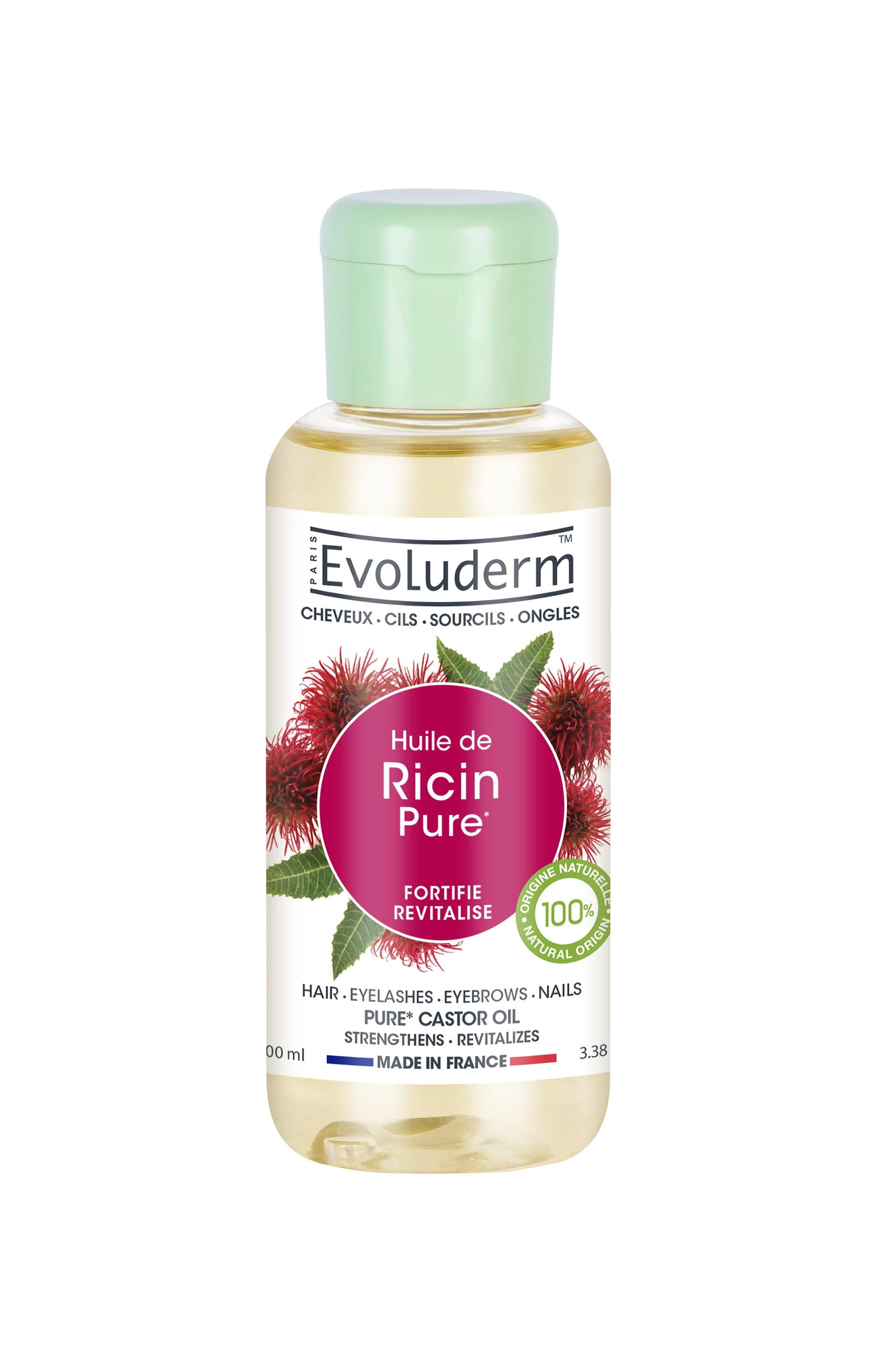 Huile De Ricin Pure 100ml - Evoluderm