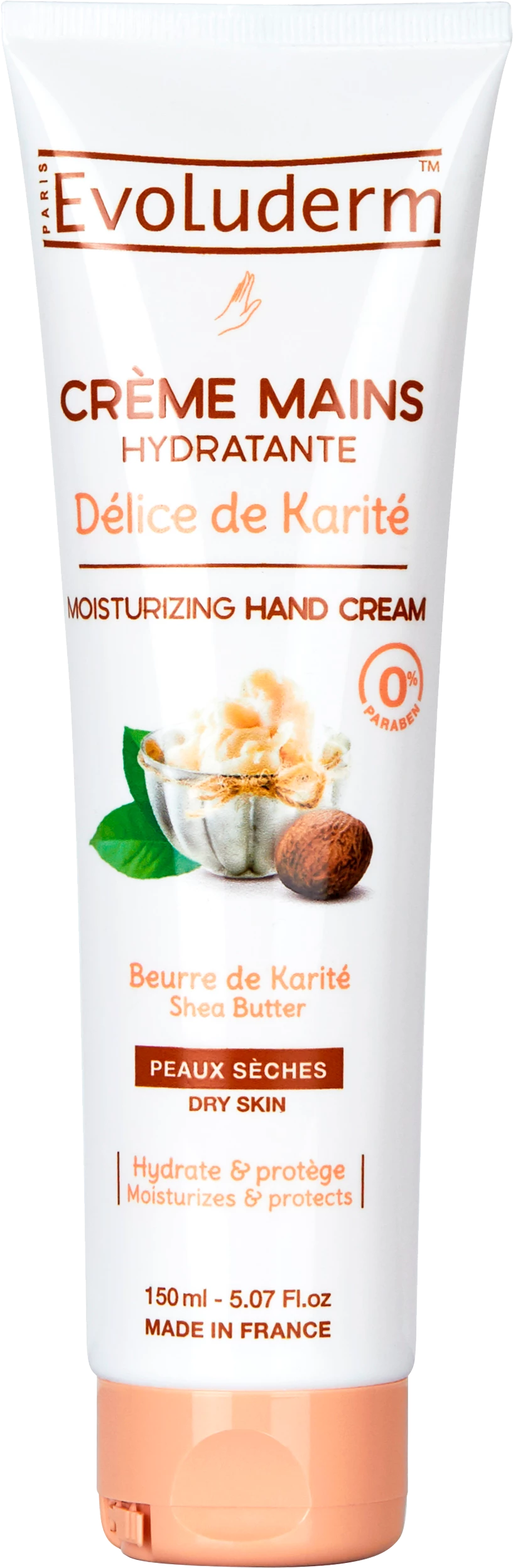 Délice De Shea Moisturizing Hand Cream 150ml - Evoluderm