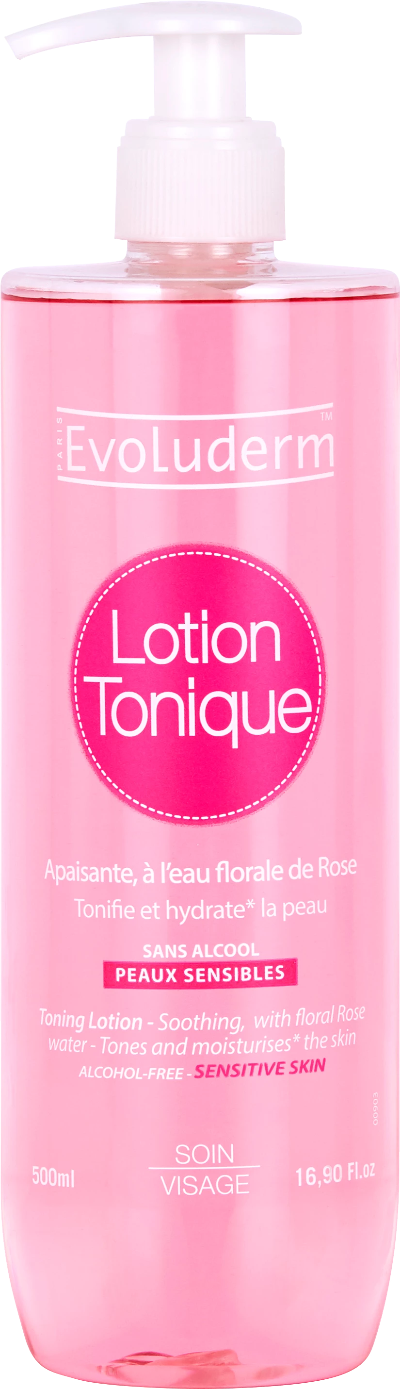 Lotion Tonique Peaux Sensibles, 500ml - EVOLUDERM
