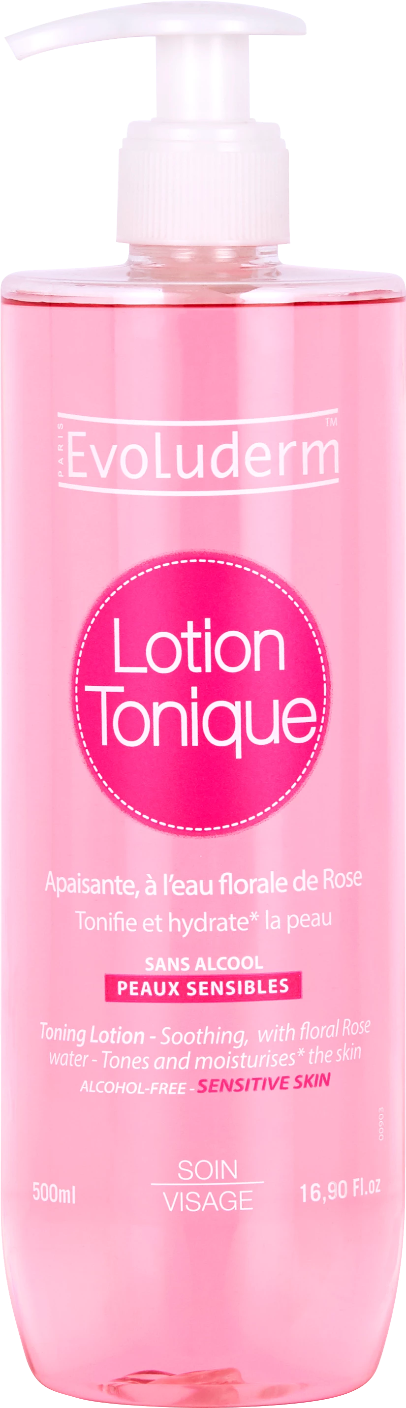 Loción tónica para pieles sensibles, 500 ml - EVOLUDERM