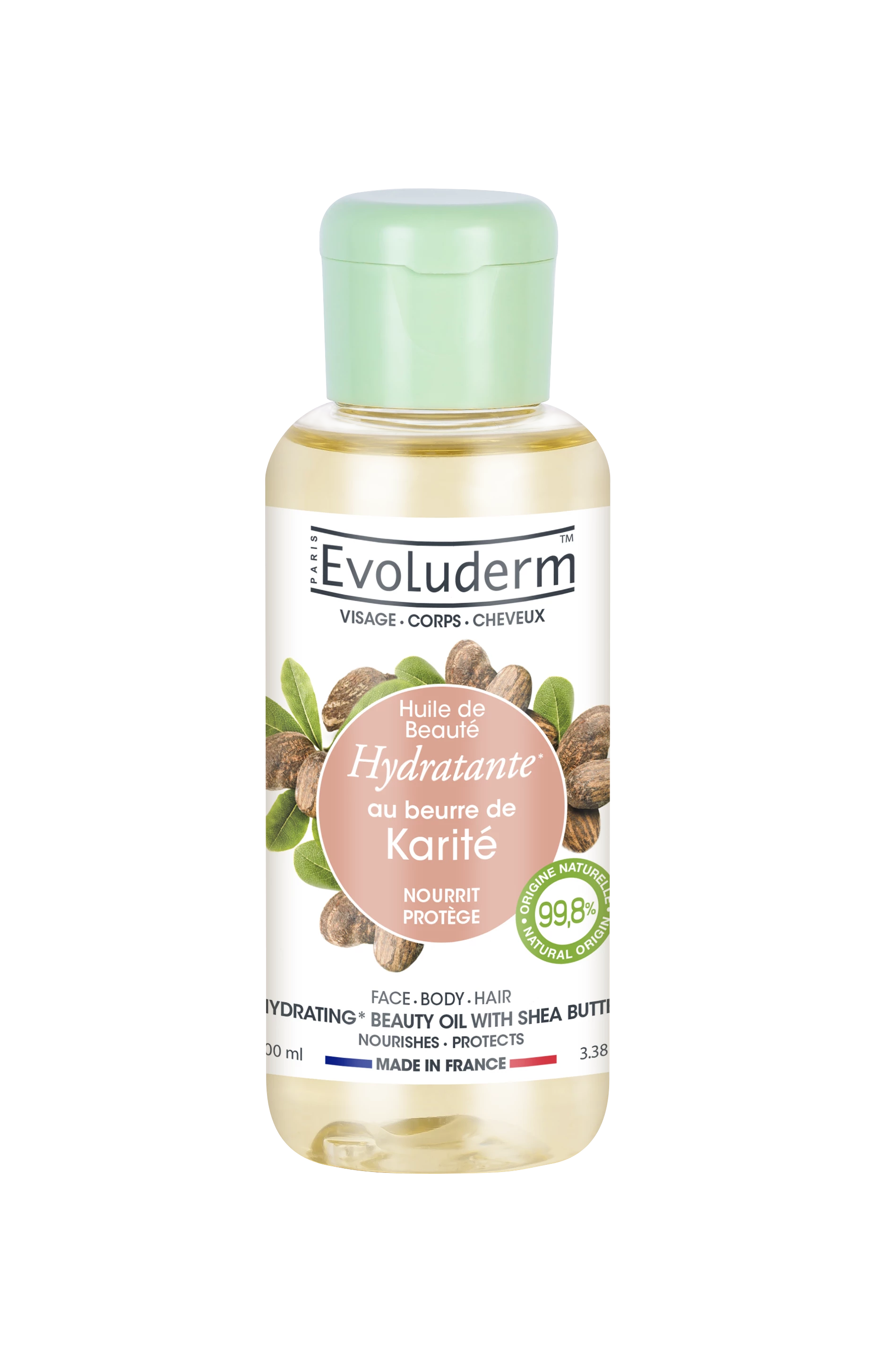 Huile De Beauté Hydratante Au Beurre De Karité 100ml - Evoluderm