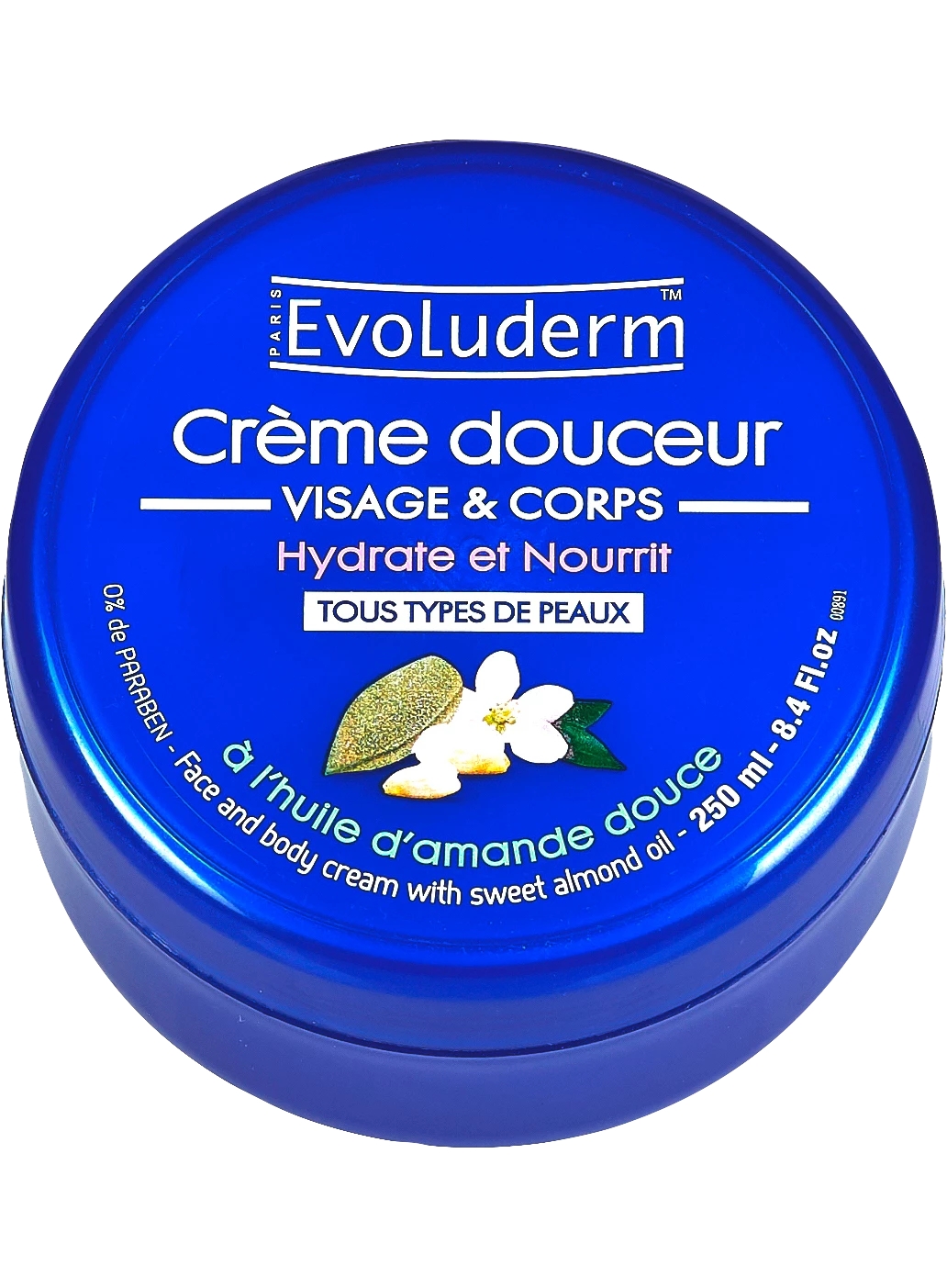 Creme Rosto/Corpo Amêndoa, 250ml - EVOLUDERM