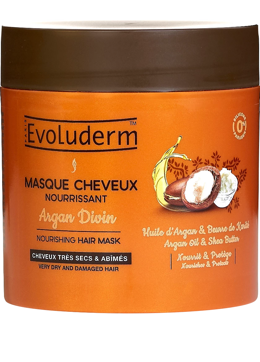 Maschera per capelli all'Argan Divino, 500ml - EVOLUDERM