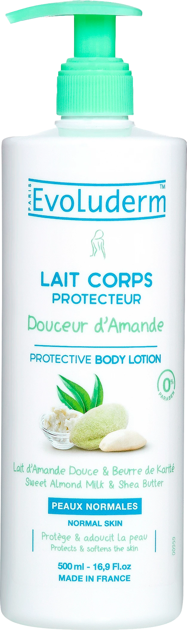 Lait Corporel Douceur Amande, 500ml - EVOLUDERM