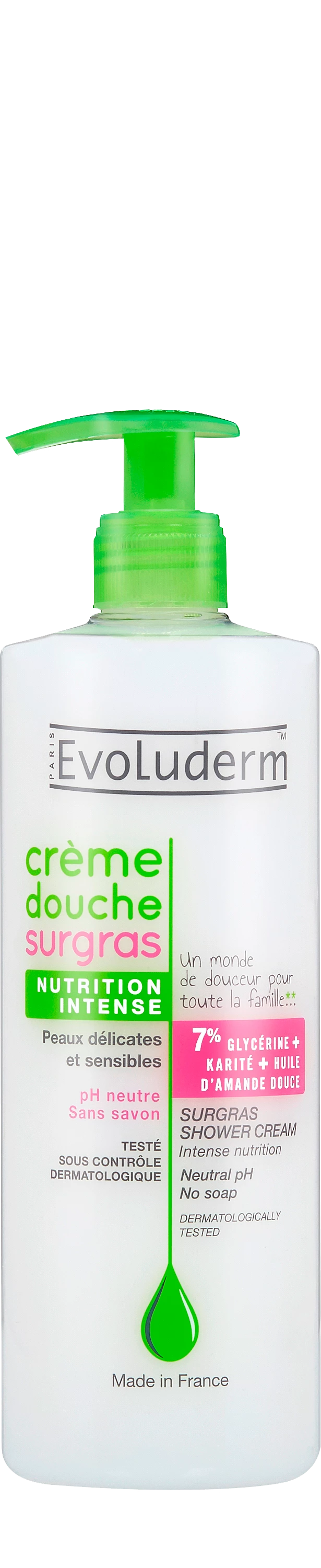Crème de Douche Surgas, 500ml - EVOLUDERM