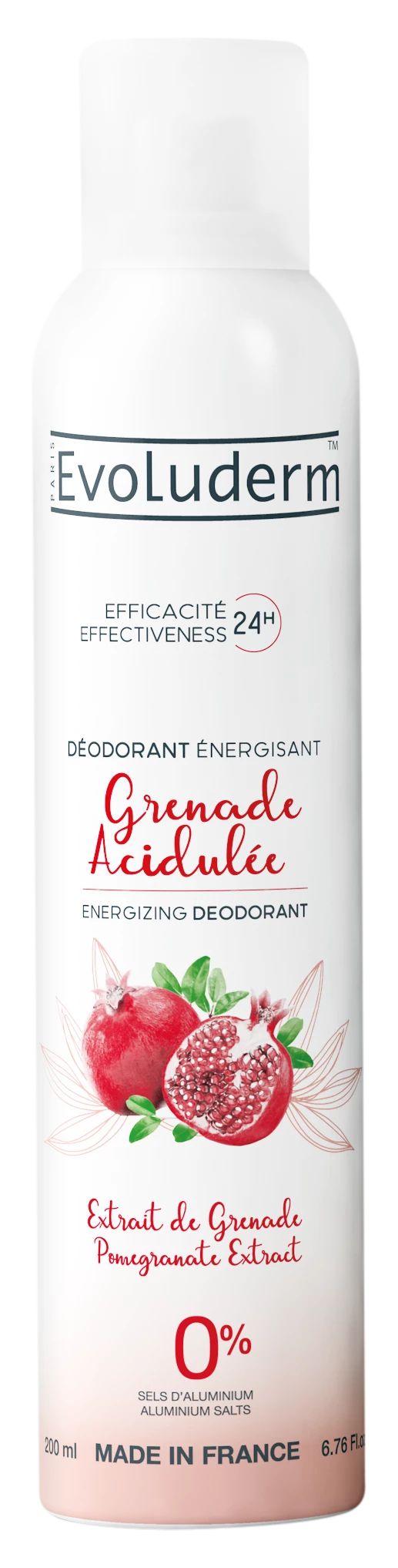 Angesäuerter Genade-Deodorant-Genade-Extrakt, 200 ml - EVOLUDERM