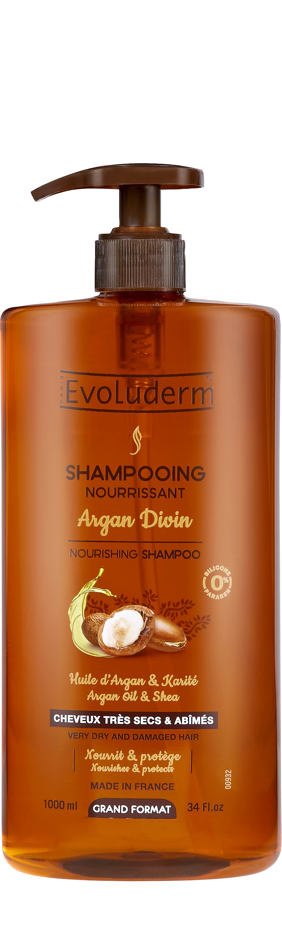 Shampooing Nourrissant Argan Divin 1l - Evoluderm