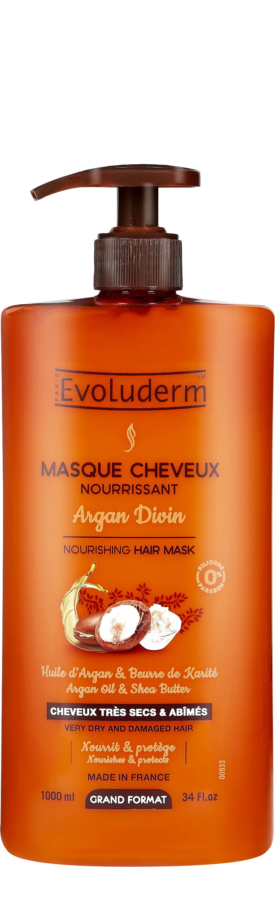 Masque Capillaire Argan Divin, 1L - EVOLUDERM