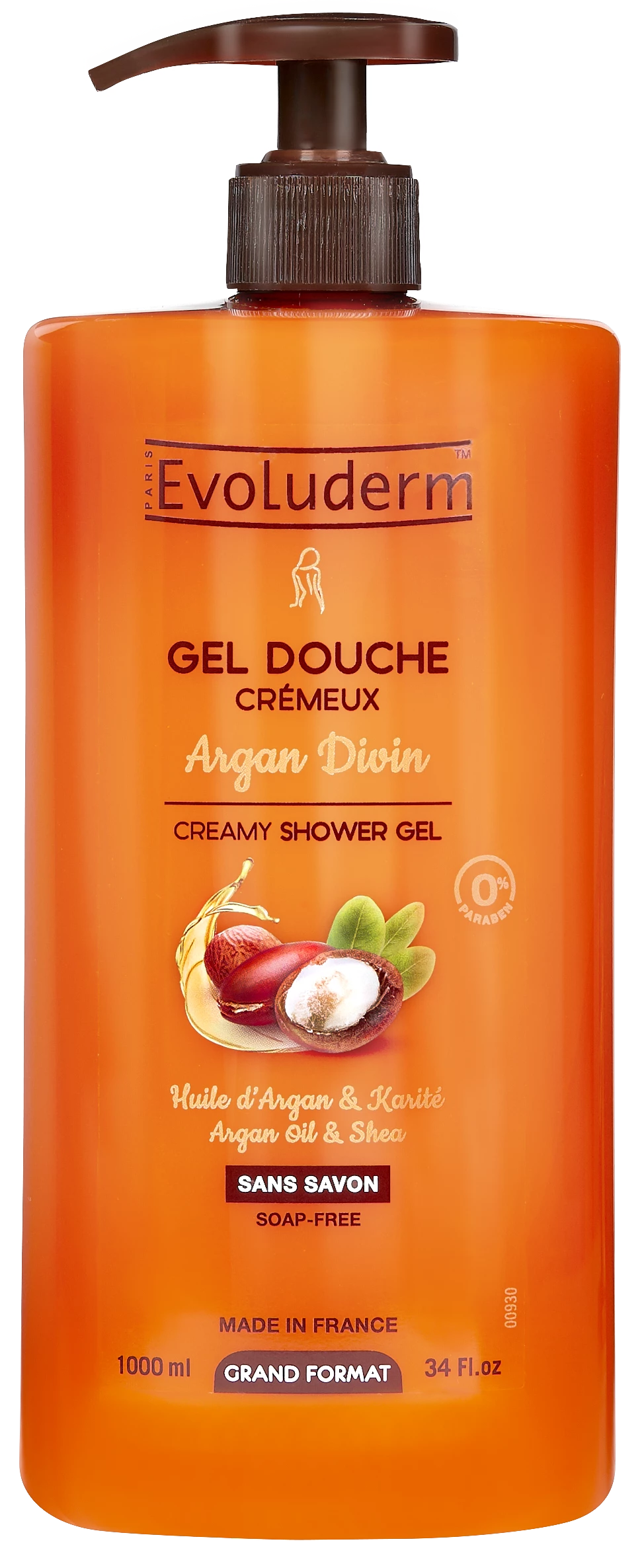 Divine Argan Shower Gel, 1L - EVOLUDERM