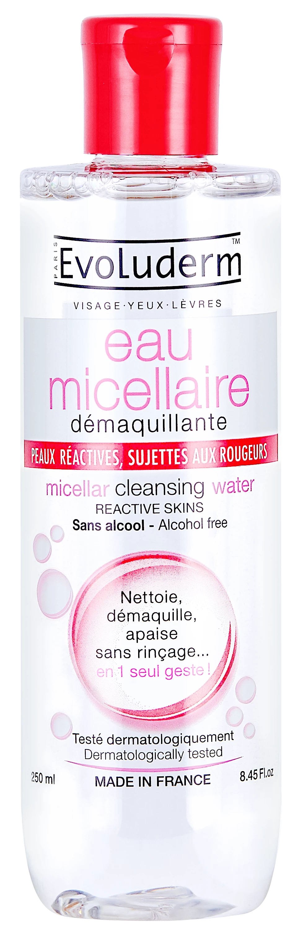 Micellar Water for Reactive Skin, 250ml - EVOLUDERM