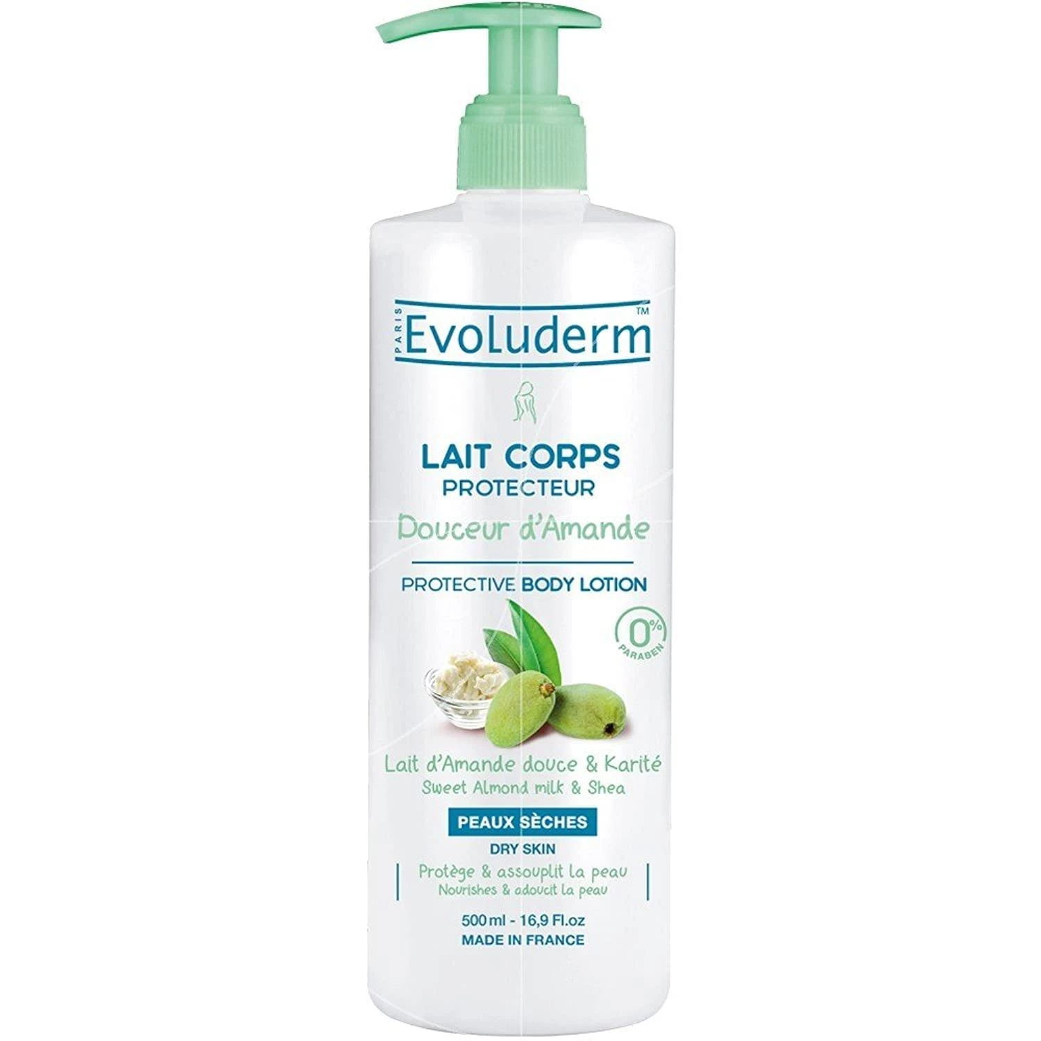 Almond Gentle Protective Body Milk 500ml - Evoluderm