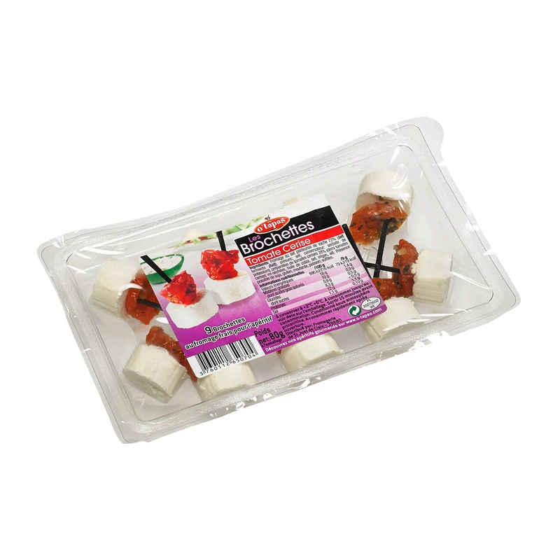 Brochetas de queso y tomate cherry 80g - O' TAPAS