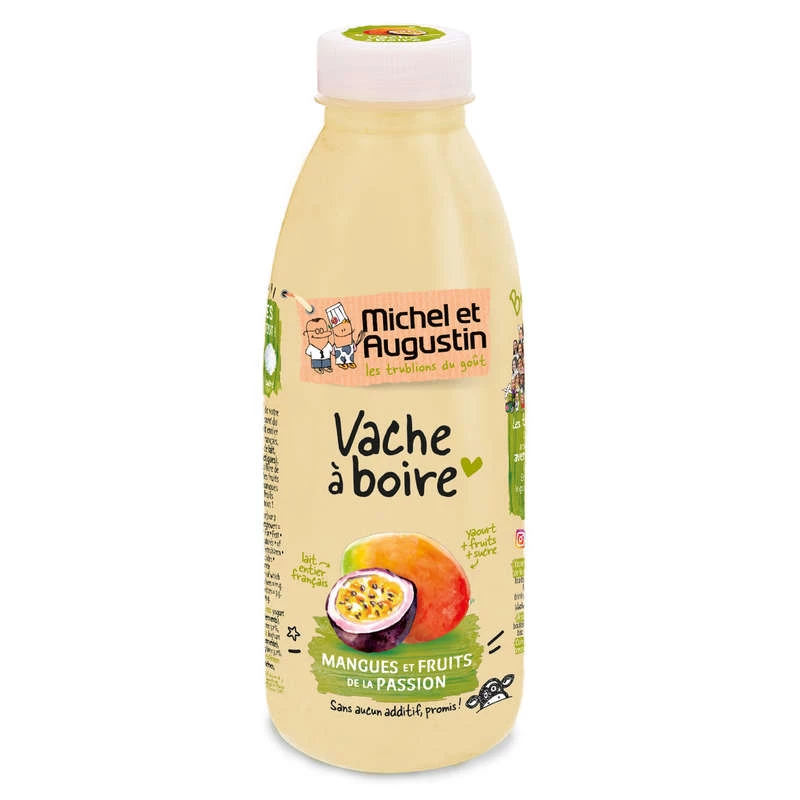 Mango drinking yogurt and passion fruit 500ml - Michel Et Augustin