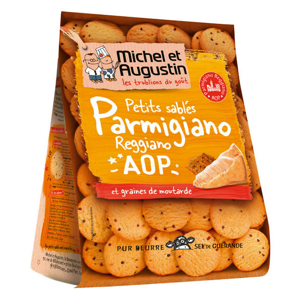 Petits sablés parmigiano reggiano et graines de moutarde 120g - MICHEL ET AUGUSTIN