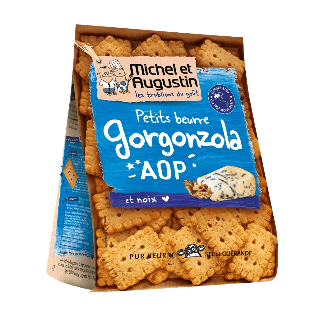 Petits Beurre Roquefort et graines de pavot bleu 100g - MICHEL ET AUGUSTIN