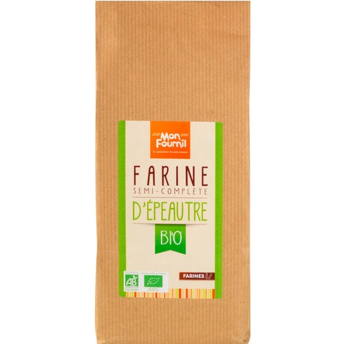 Organic Semi Wholemeal Spelled Flour 1kg - MON FOURNIL