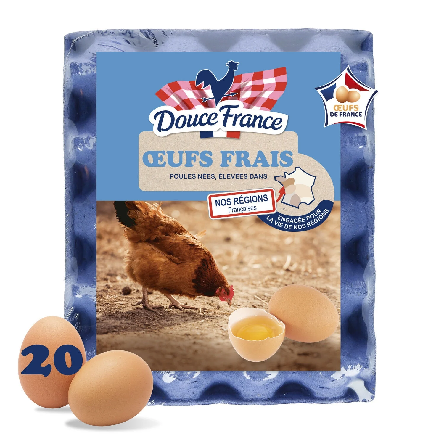 Fresh eggs dated from Ponte X20 day - Douce France
