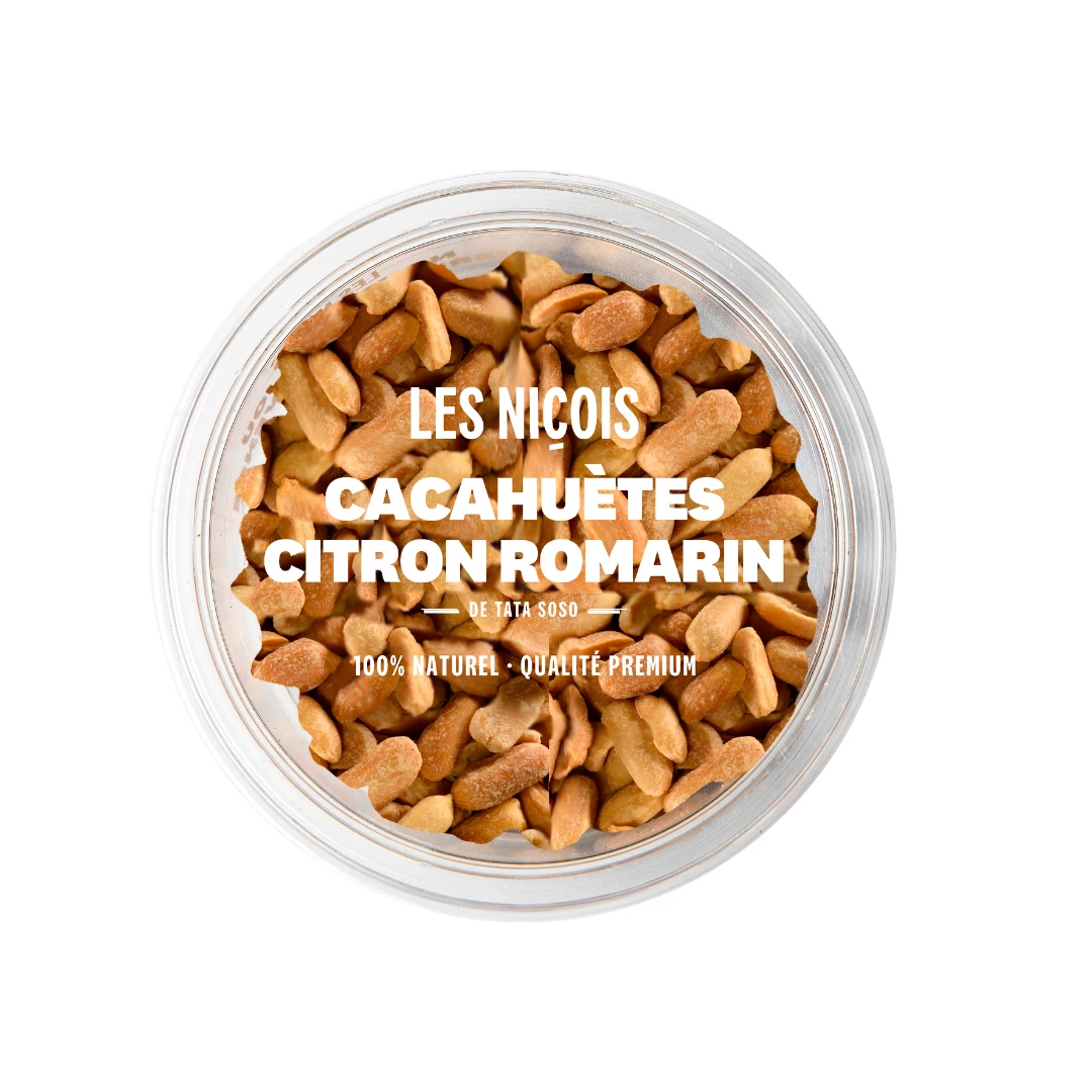 Lemon Rosemary Peanuts, 110g - LES NIÇOIS