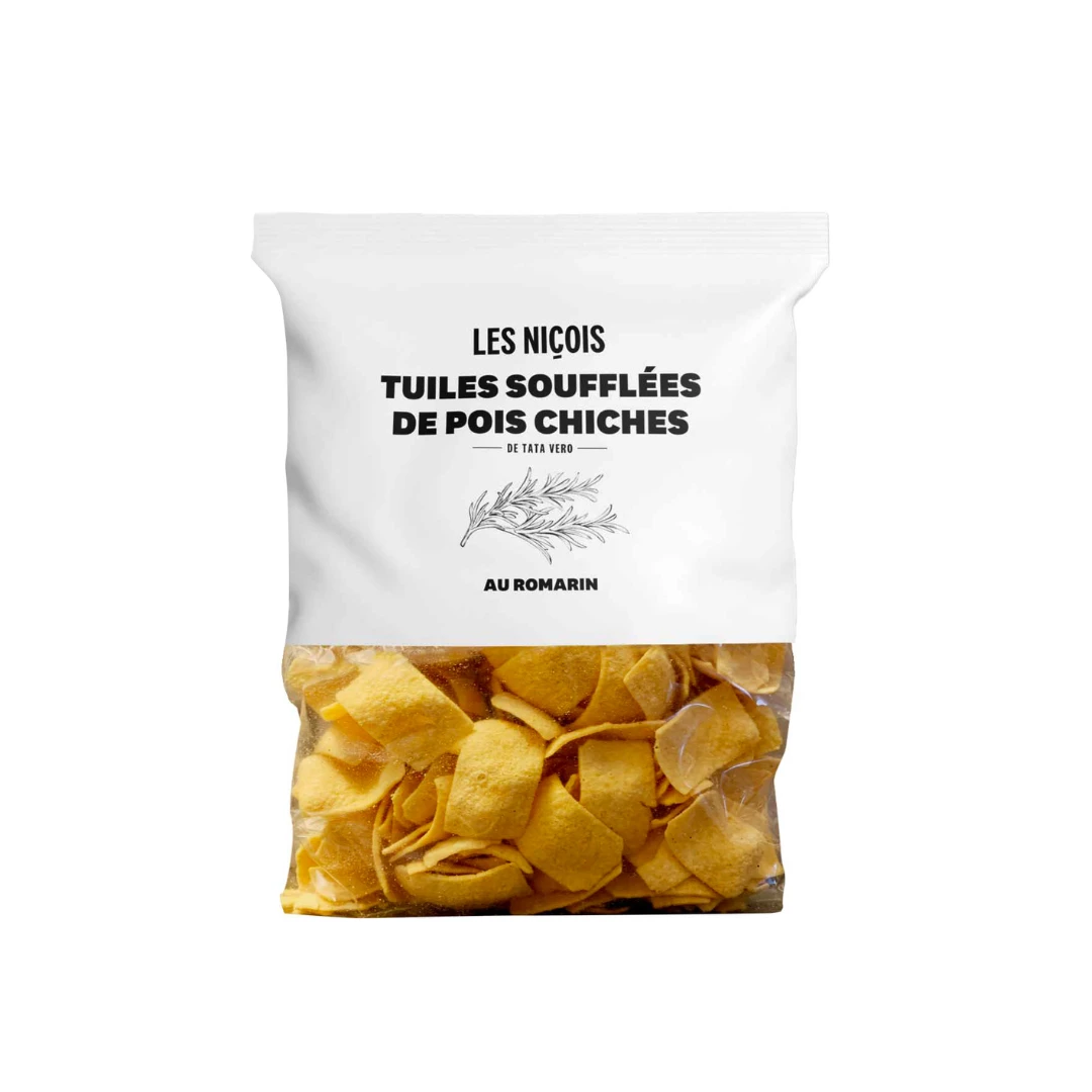 Tuiles Soufflées de Pois Chiches au Romarin 100g - LES NIÇOIS