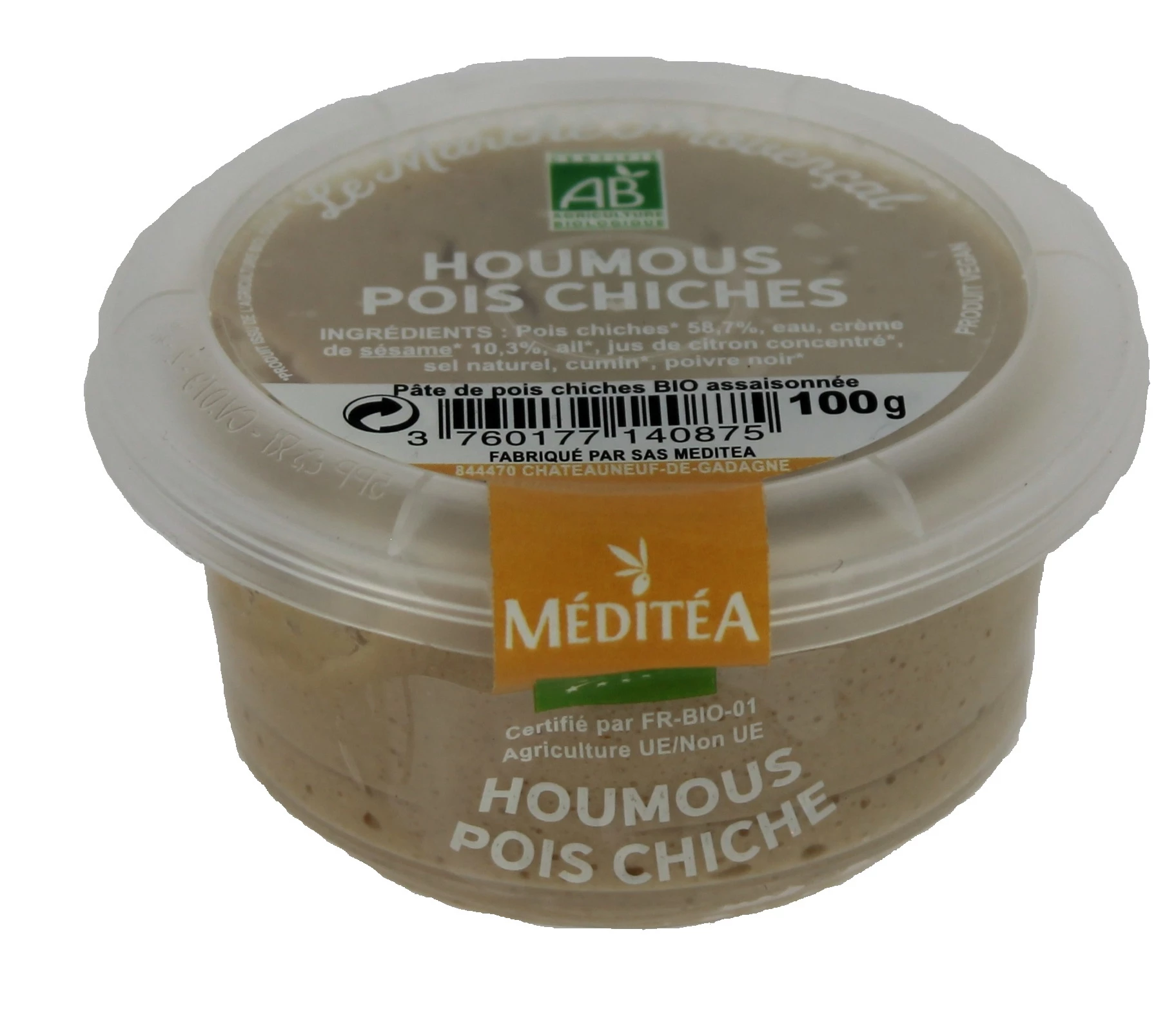 Houmous Pois Chiche Bio 100g