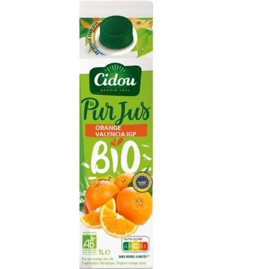 Jus Arancia Igp Valencia Bio 1l - Cidou