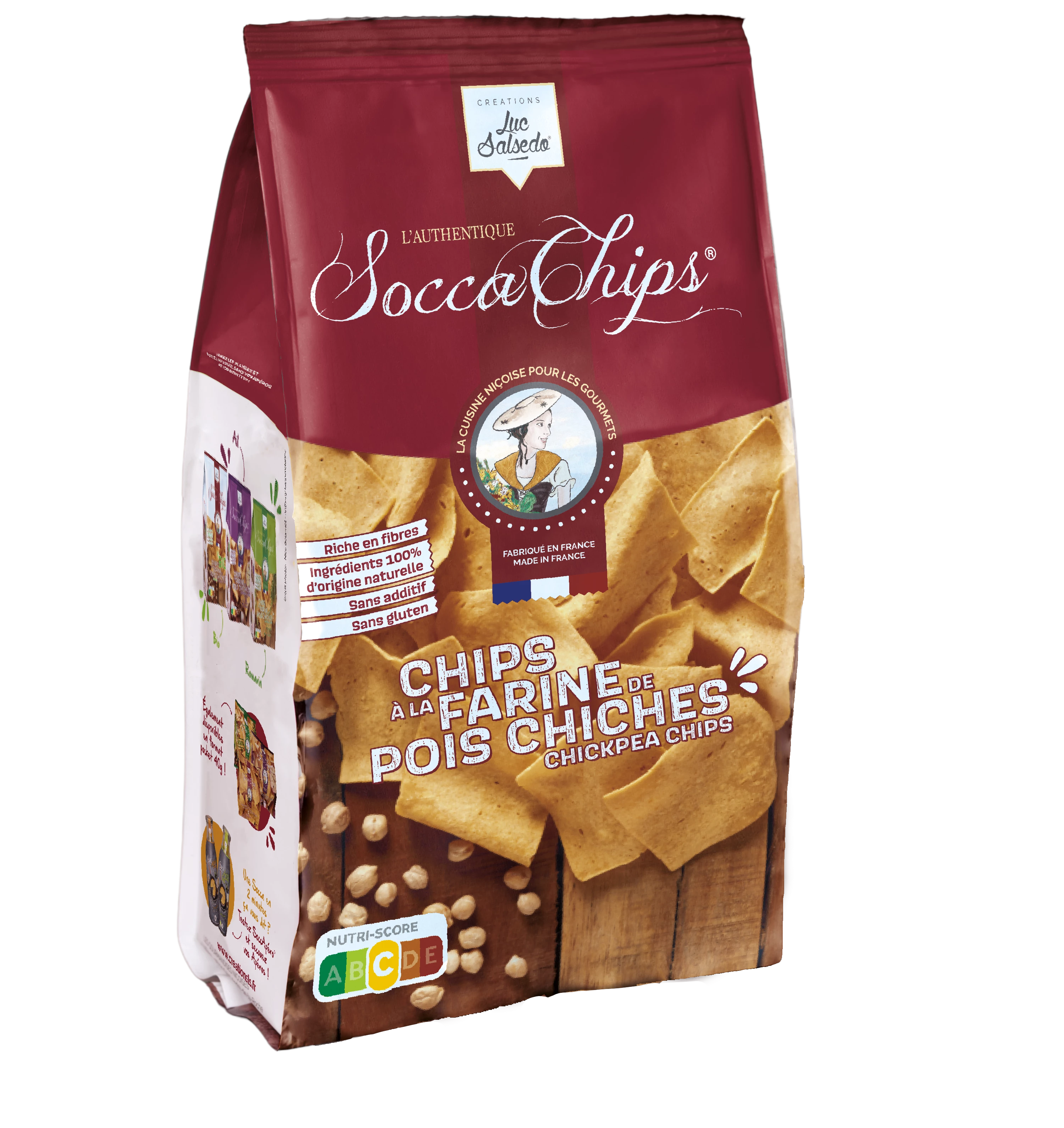 Chips Farine de Pois Chiche, 120g - LUC SALSEDO