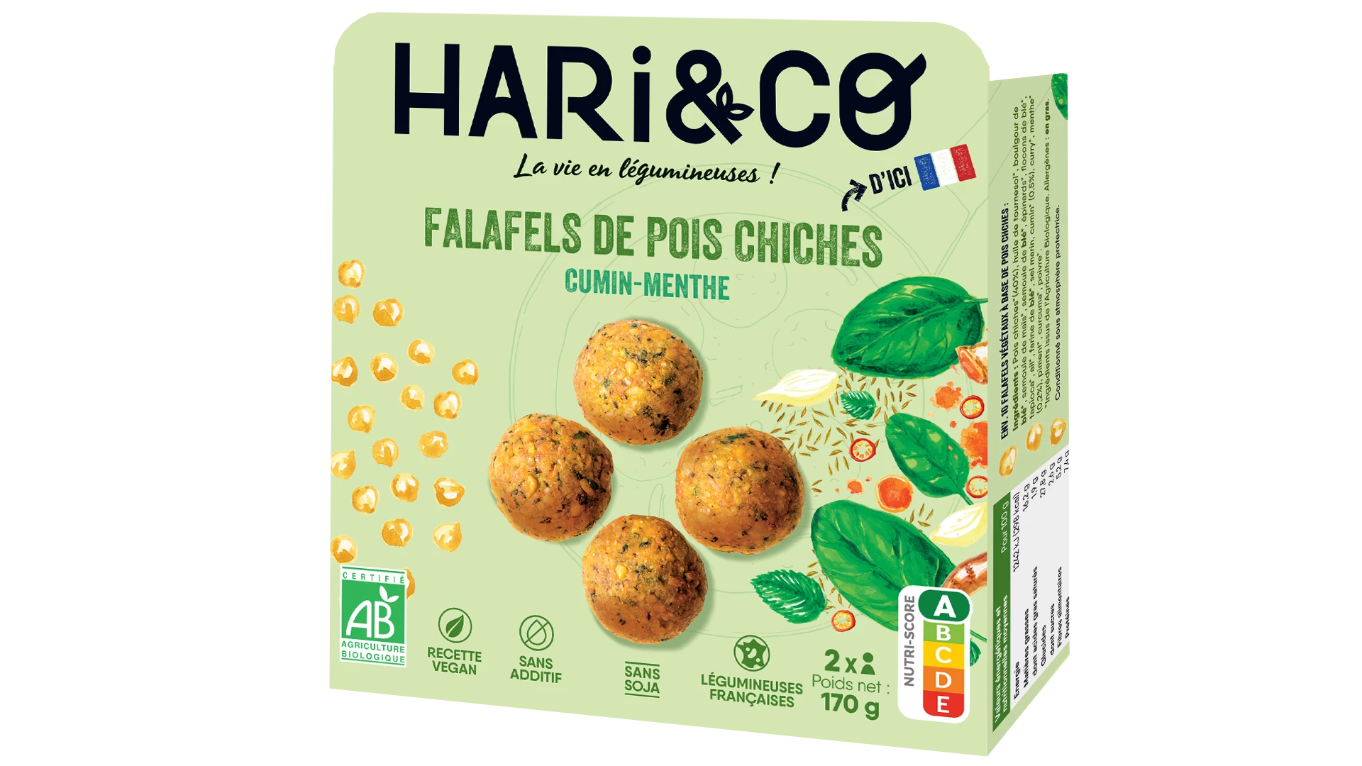 Falafels de pois chiches Bio cumin menthe 170g HARRY&CO