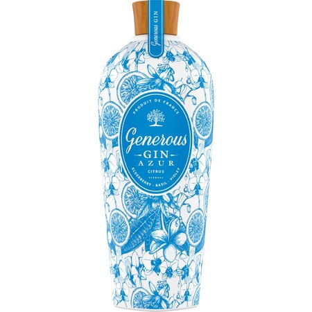 Gin Azur, 40°, bouteille de 70cl, GENEROUS