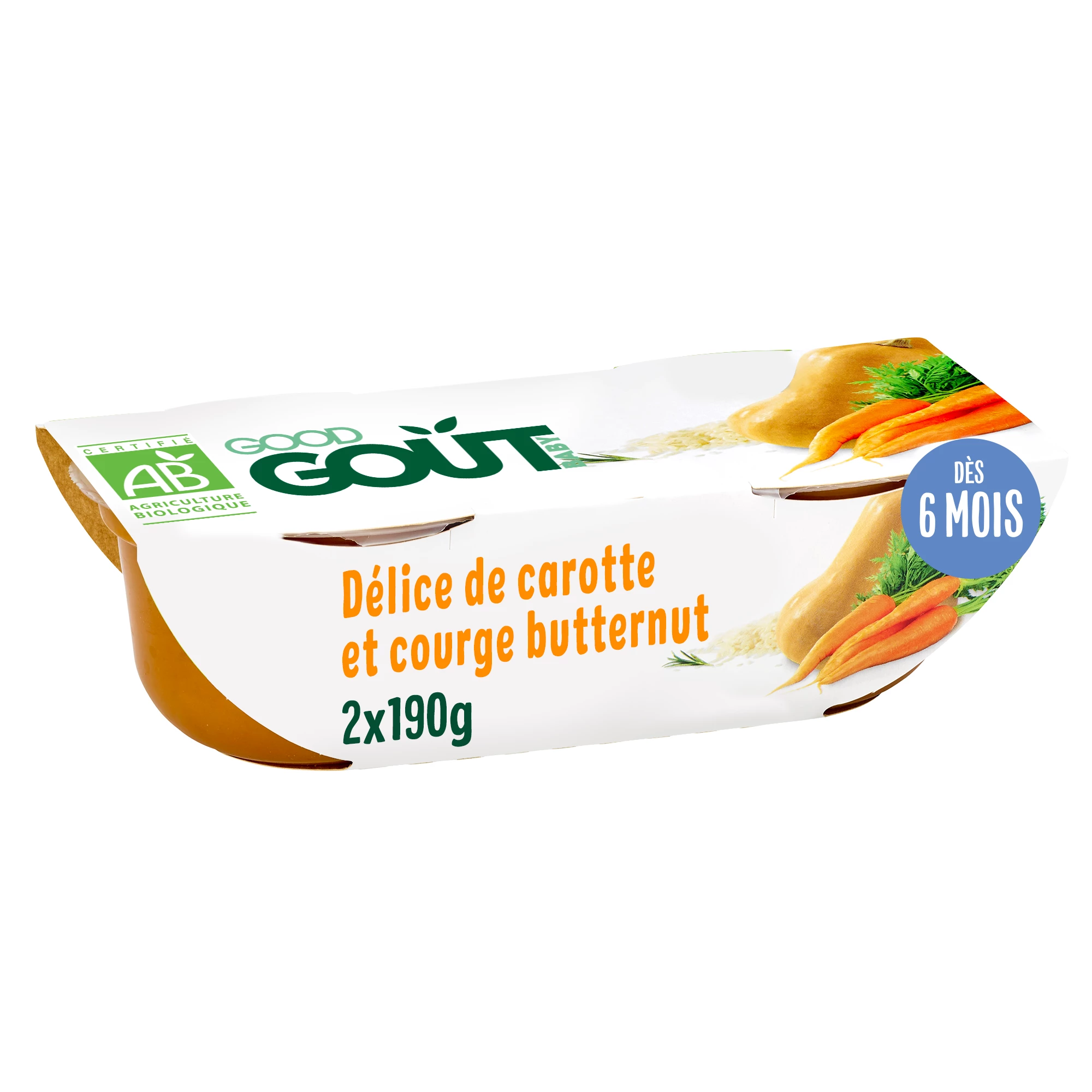 Delice Carot Courge But 2x190g - GOOD GOUT