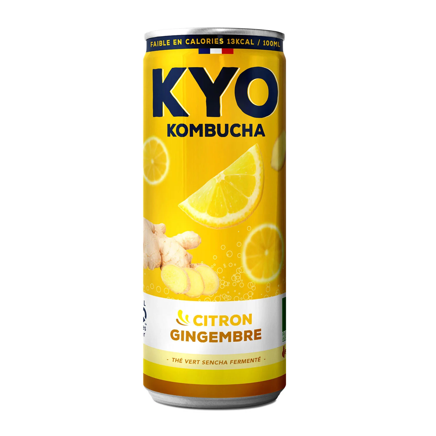 Lemon ginger can, 33cl -  KYO KOMBUCHA