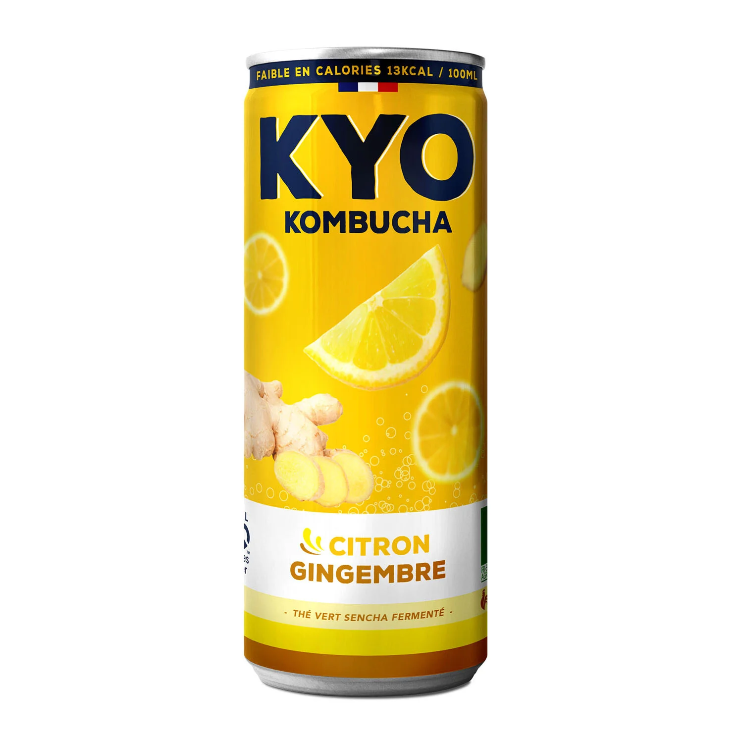 Citroengember blikje, 33cl -  KYO KOMBUCHA