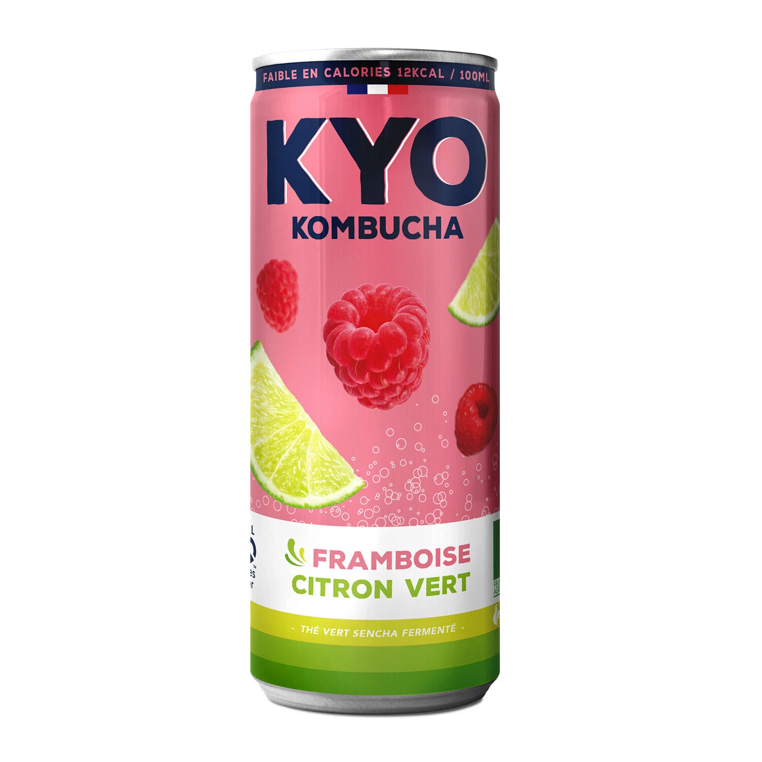 Soda Framboise Citron Vert Bio Kombucha 33cl - Kyo Kombucha