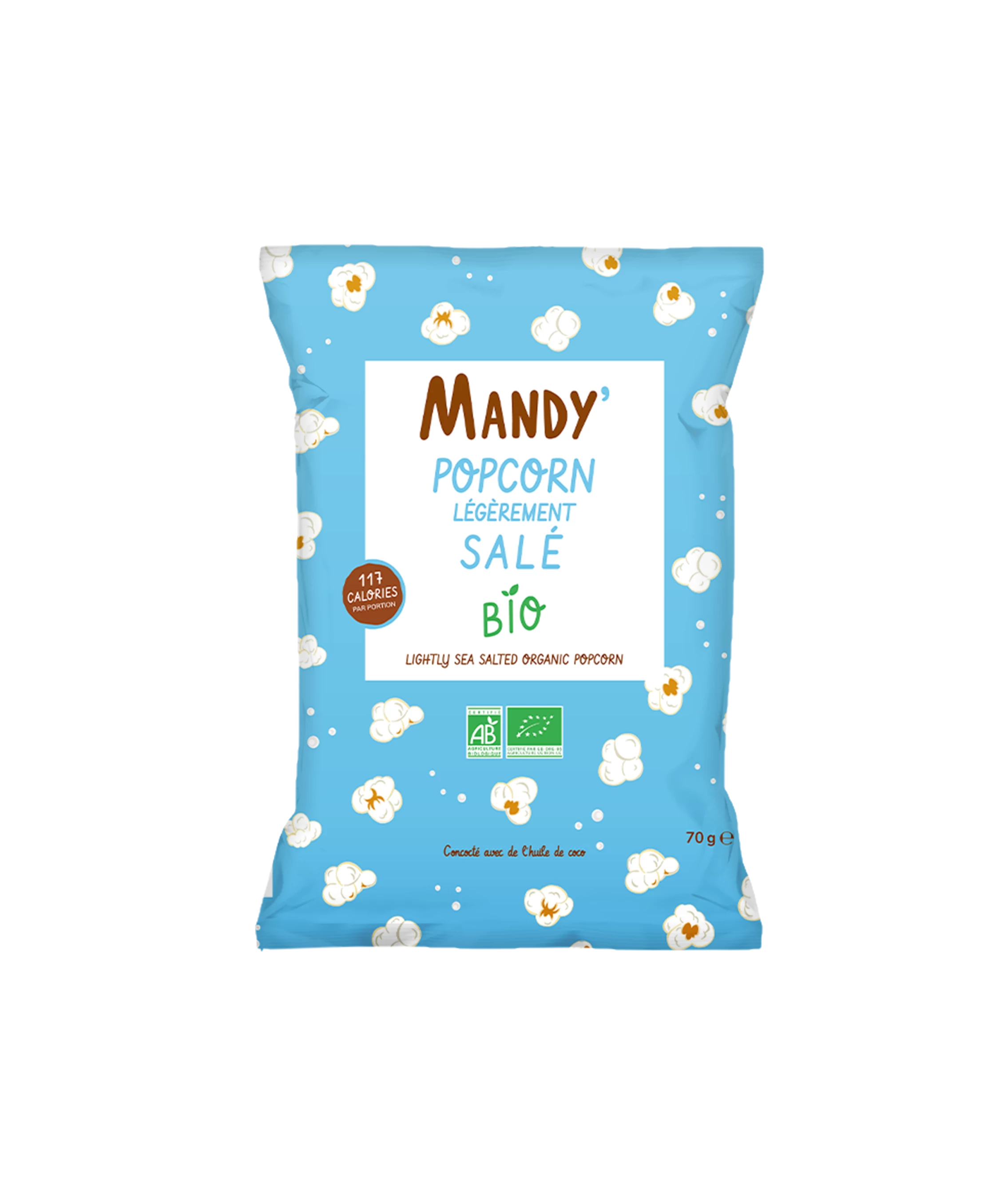 Palomitas de Maíz Ligeramente Sucias, 70g x10 - MANDY'