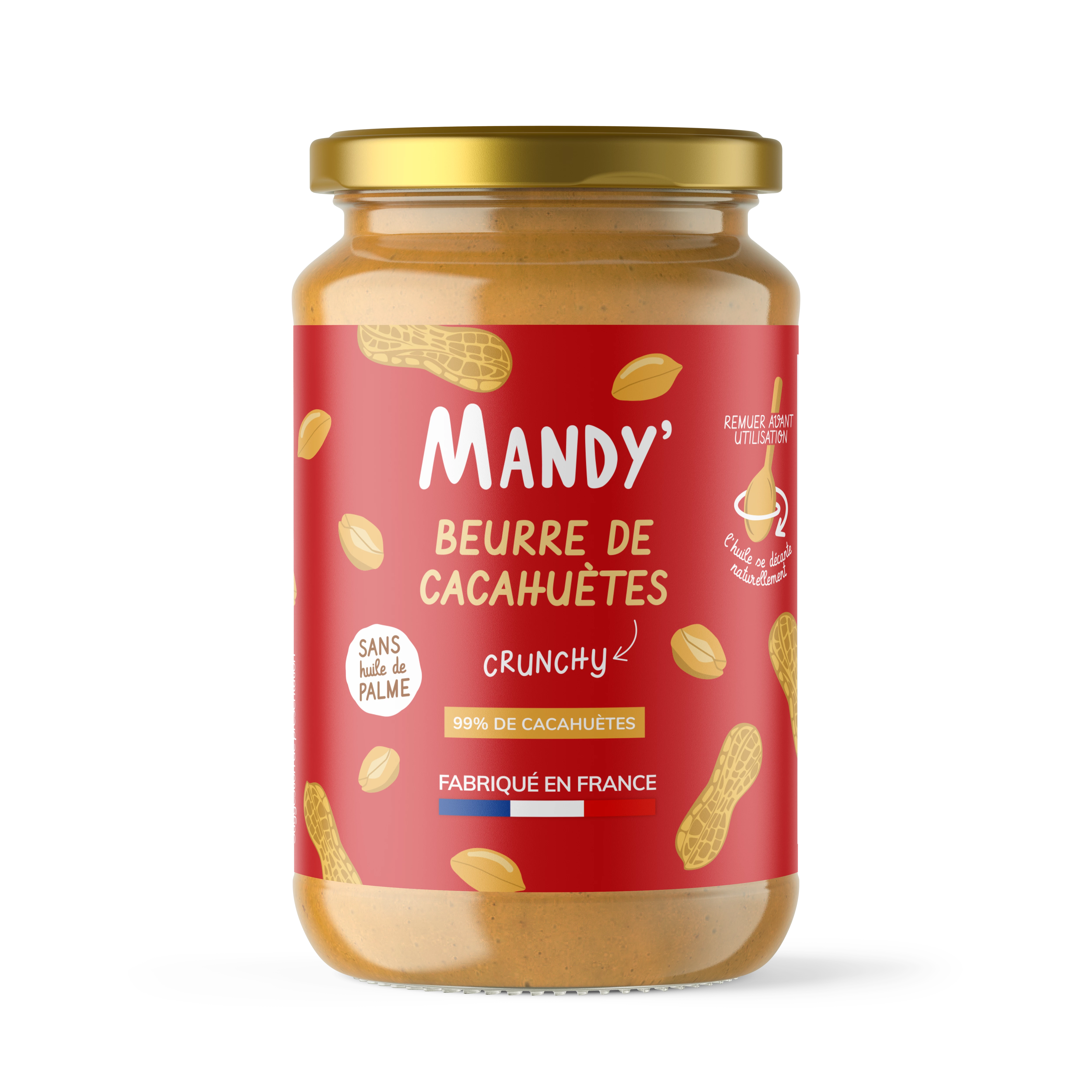 Mantequilla De Maní Con Trozos, 12x340g- MANDY'