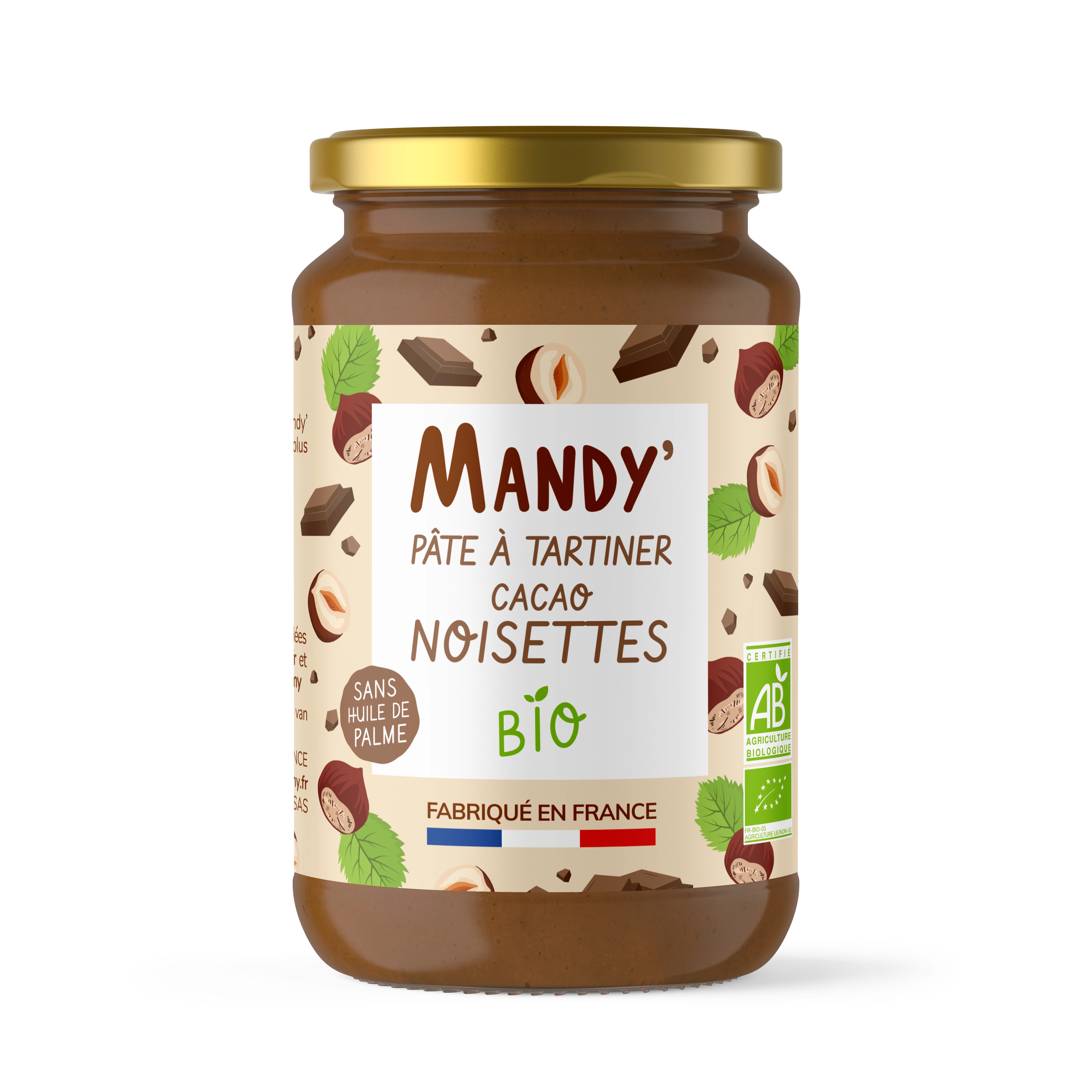 MandyChoco Hazelnuts Organic300 G X 6 - MANDY'