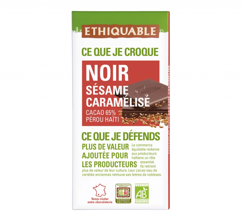 100g Choco Noir Sesa Caram Bio