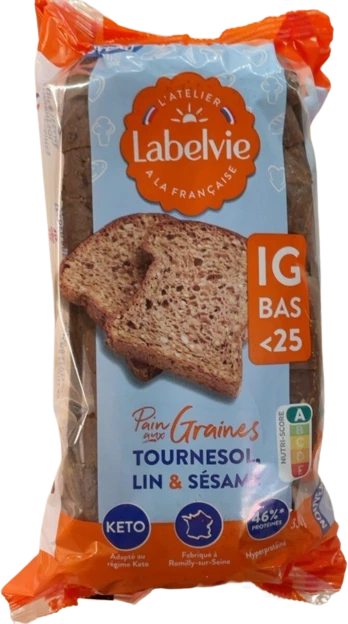 Pain Aux Graines Ig Bas 350 Gr