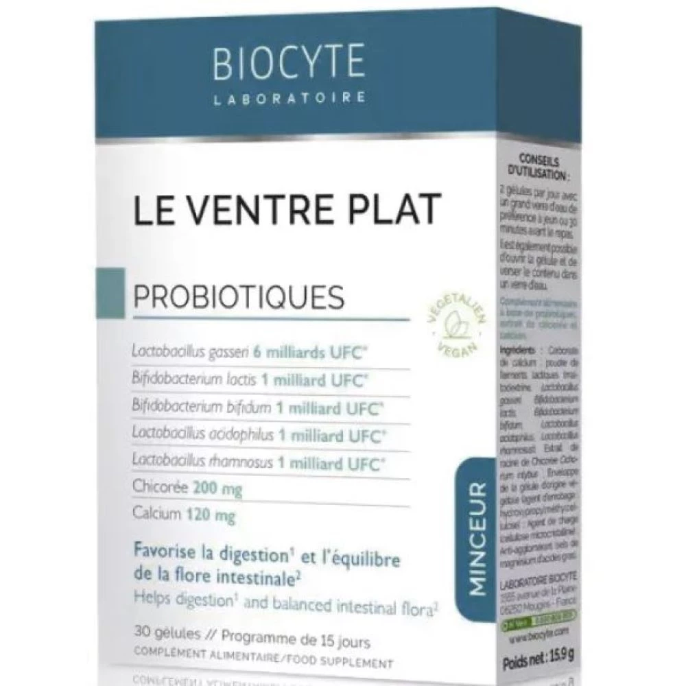 Bio Probiotic Ventre Plat 30 gel - Biocyte