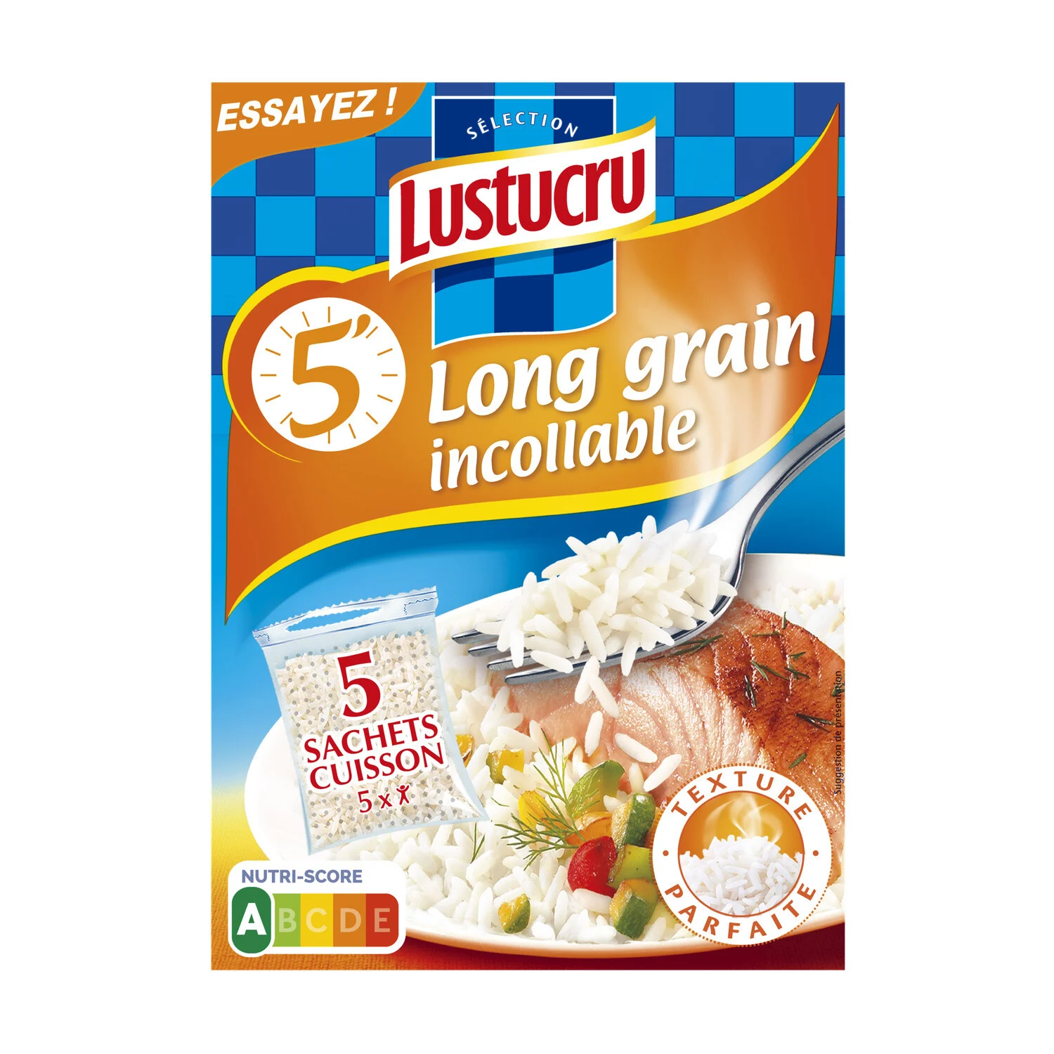 Incollable Long Grain Rice 450g -lustucru