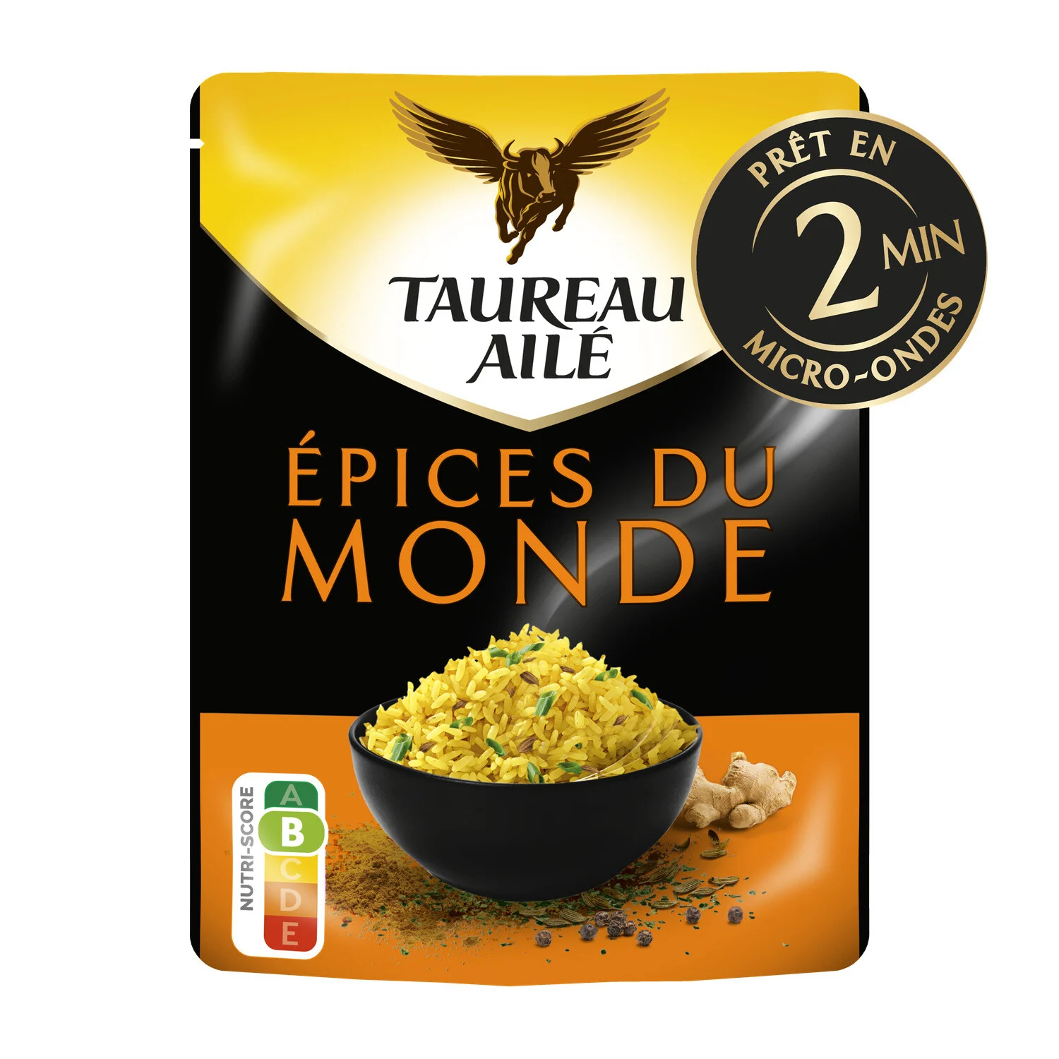 Riz Express Basmati épices 220g -taureau Aile